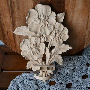 VTG Syroco Wood Wall Mount Candle Holder / Plaque, Syracuse Ornamental Co.